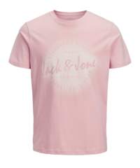 Světle růžové tričko s potiskem Jack & Jones Reji