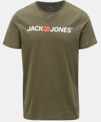 Khaki tričko s potiskem Jack & Jones