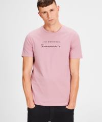 Růžové tričko s potiskem Jack & Jones Lilas