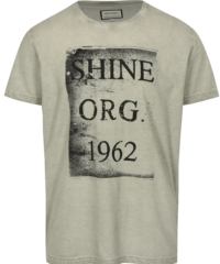 Šedé tričko s potiskem a krátkým rukávem Shine Original