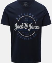 Tmavě modré tričko s potiskem Jack & Jones Vinnie