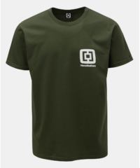 Tmavě zelené pánské tričko s potiskem a krátkým rukávem Horsefeathers Mini Logo