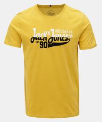 Žluté tričko s potiskem Jack & Jones Izzle Tee